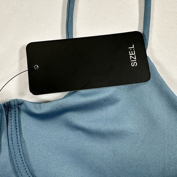 NWT Women’s Two Swimsuit Tops - Blue - 1 Bikini/ 1 Tankini - Size Large & XL - Picture 6 of 8